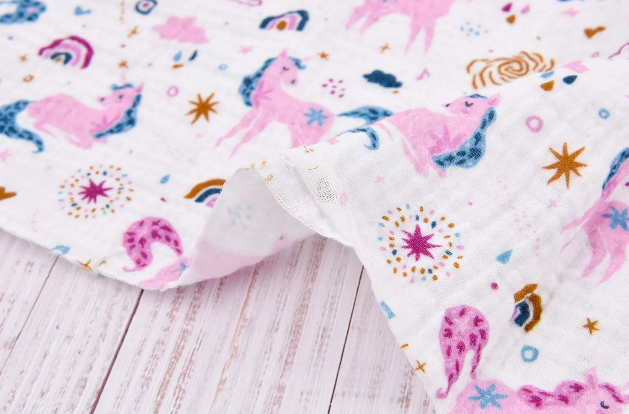 100% Cotton Double Gauze /Muslin Digital Prints Fabric -6450
