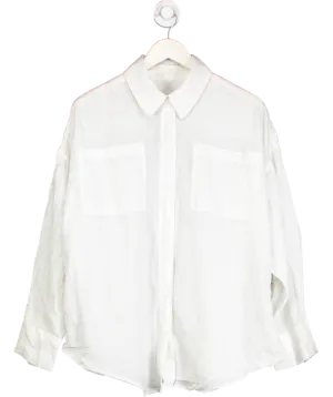 AllSaints White Linen Shirt UK 10