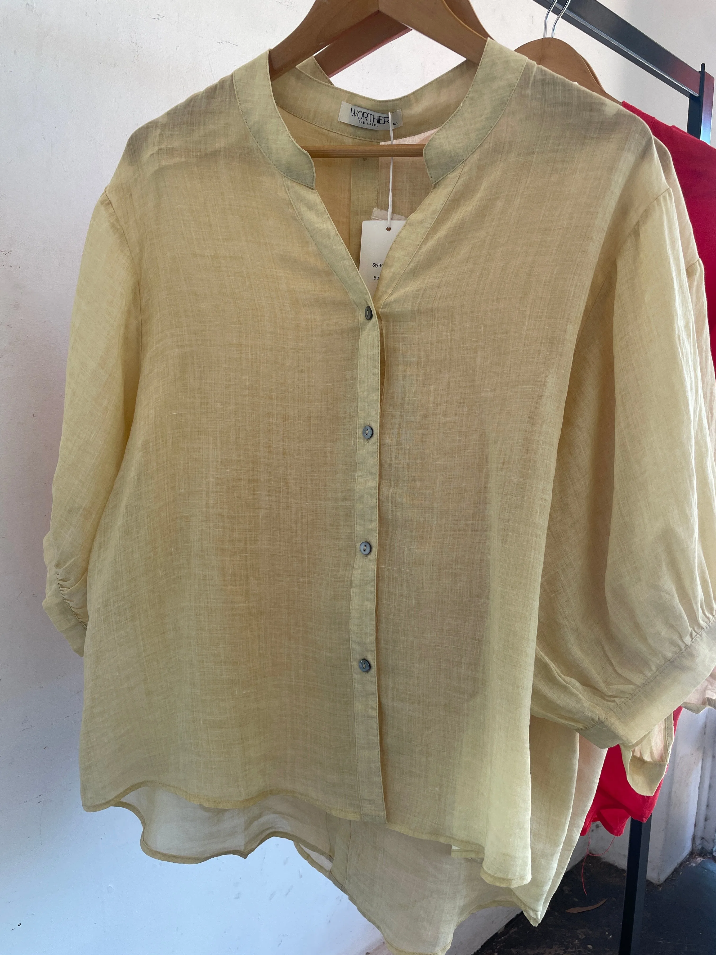 Aurora Sheer Linen Top
