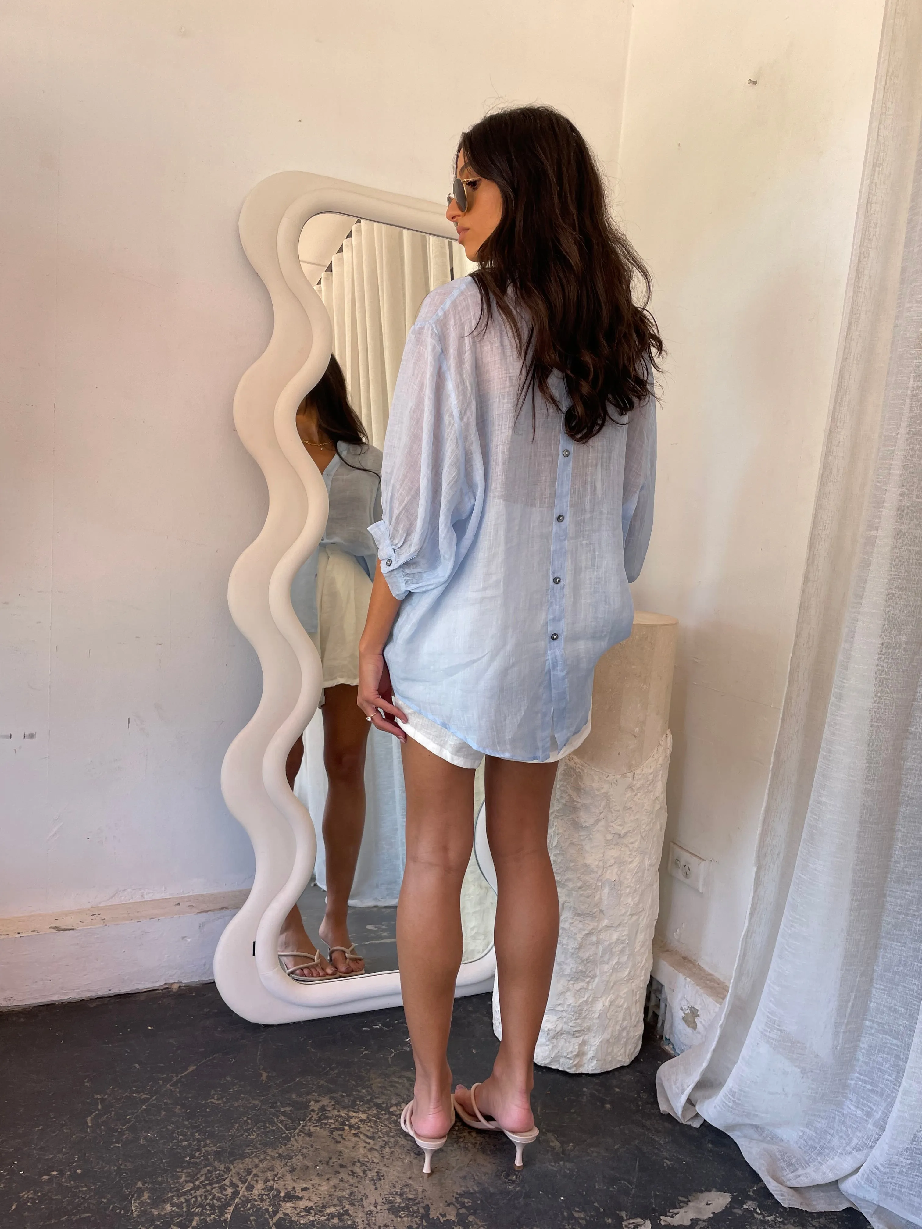 Aurora Sheer Linen Top