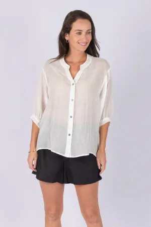 Aurora Sheer Linen Top