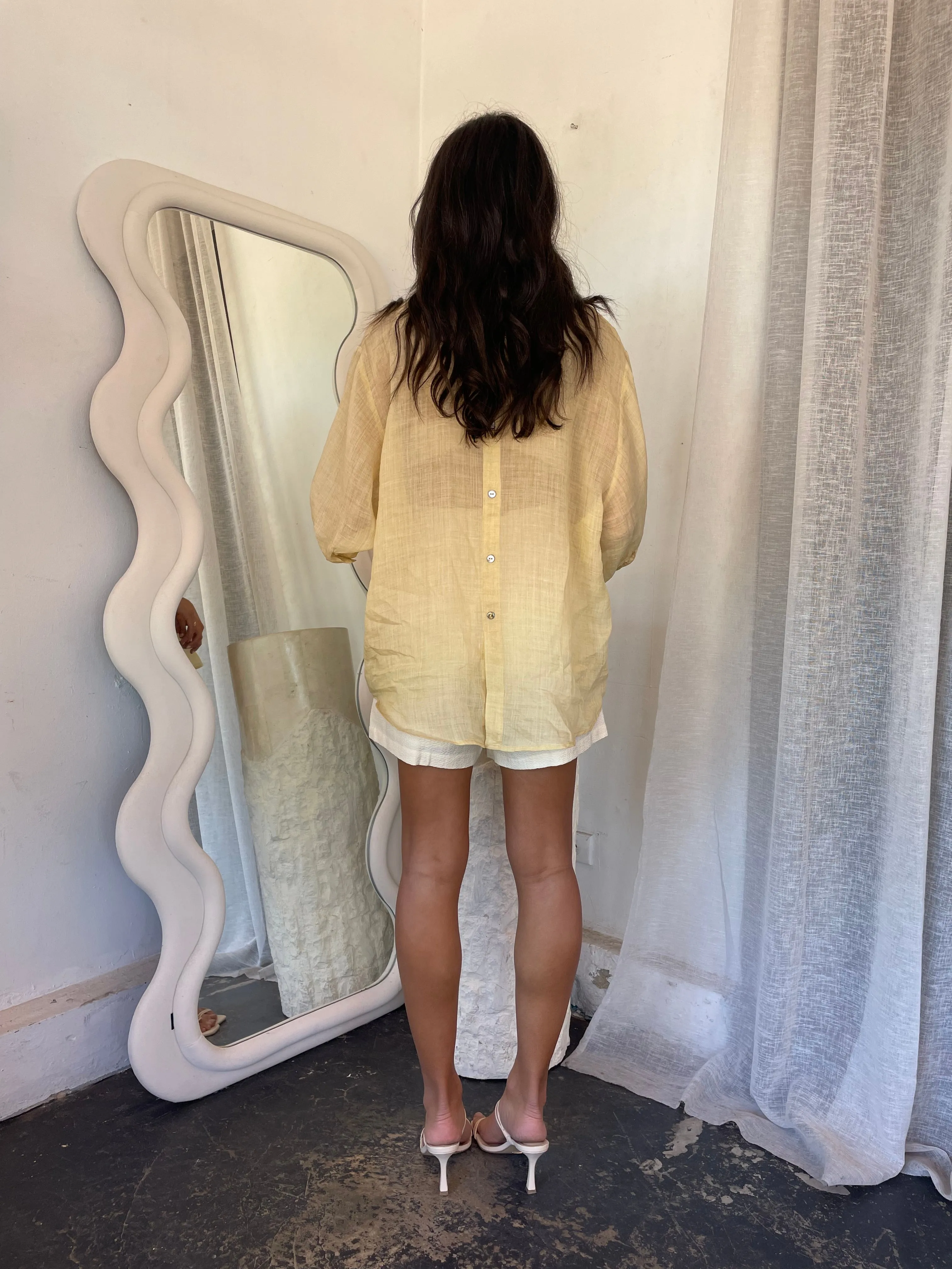 Aurora Sheer Linen Top
