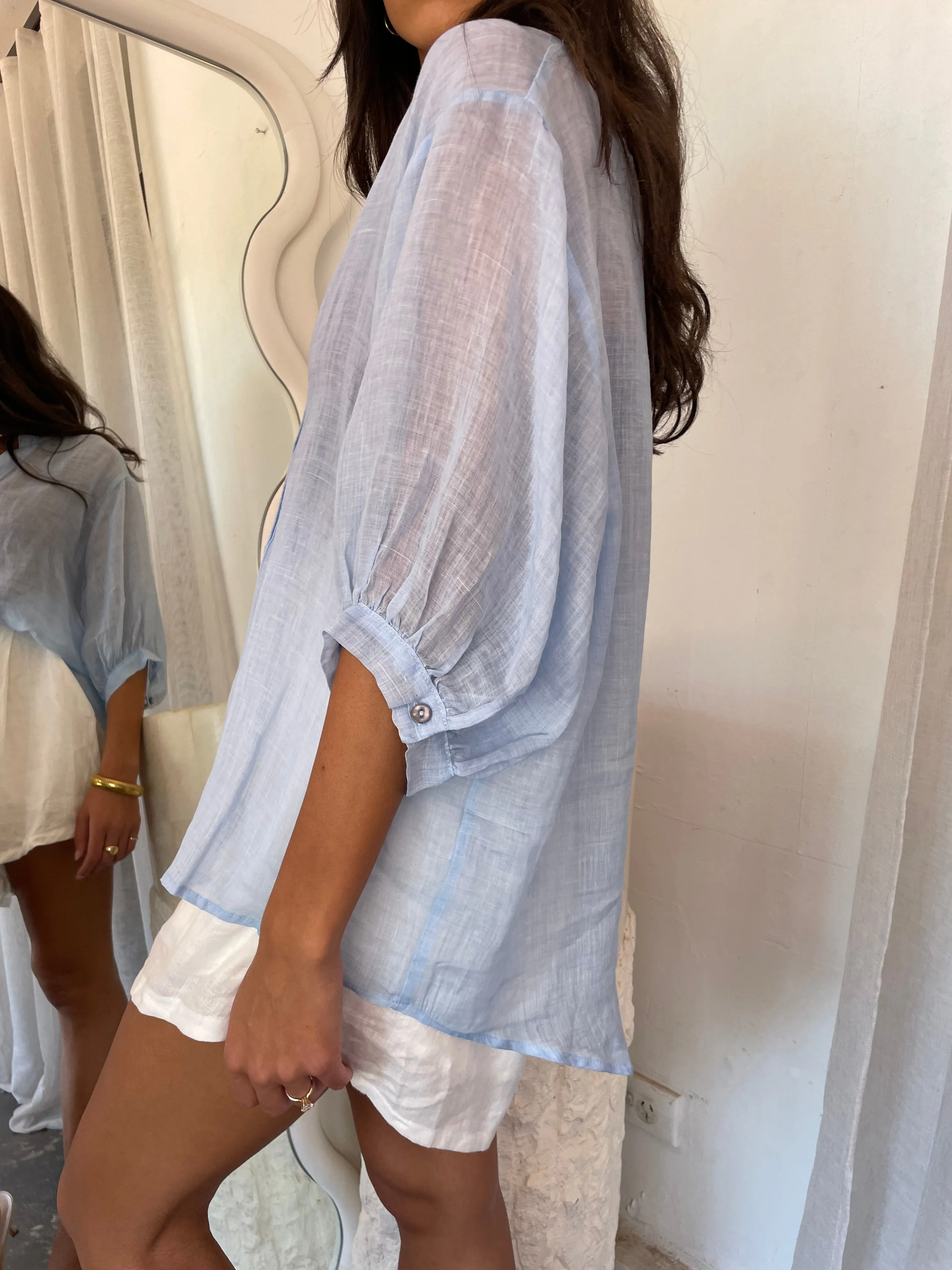 Aurora Sheer Linen Top