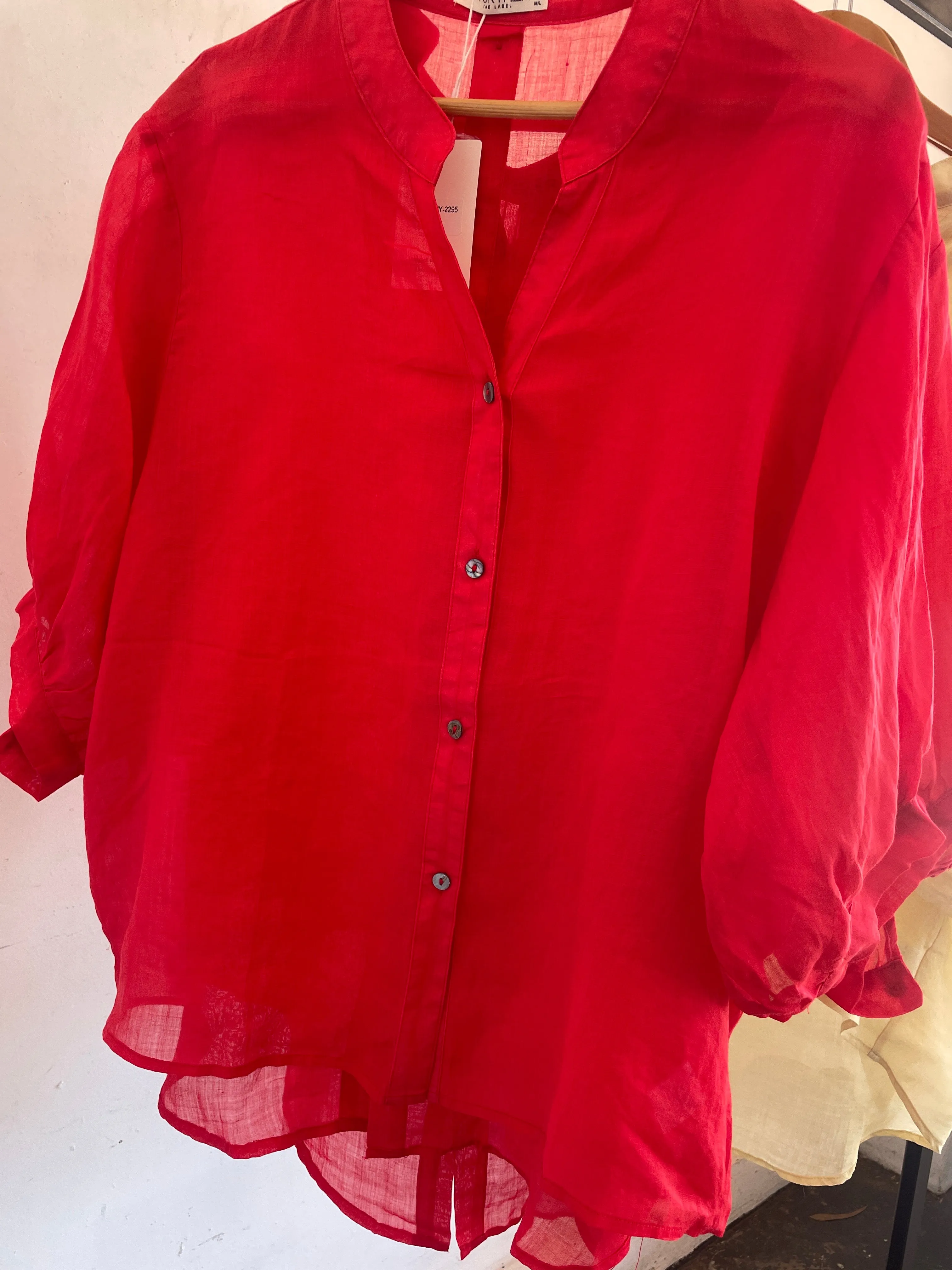 Aurora Sheer Linen Top