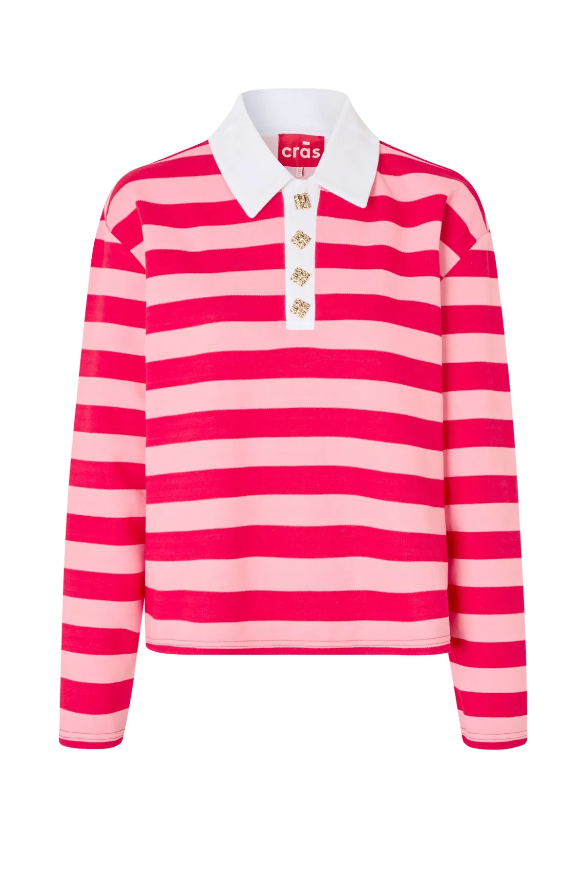 Beacras Blouse - Pink Red Stripe