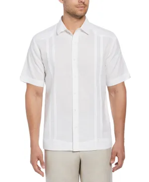 Big & Tall Linen Blend No Pocket Guayabera Shirt