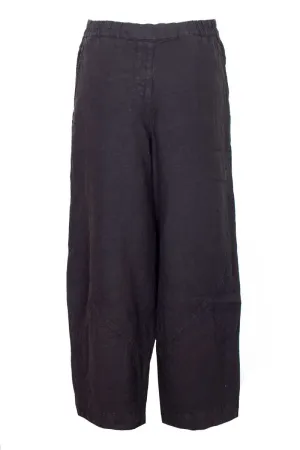 Black Linen 3709 Trousers