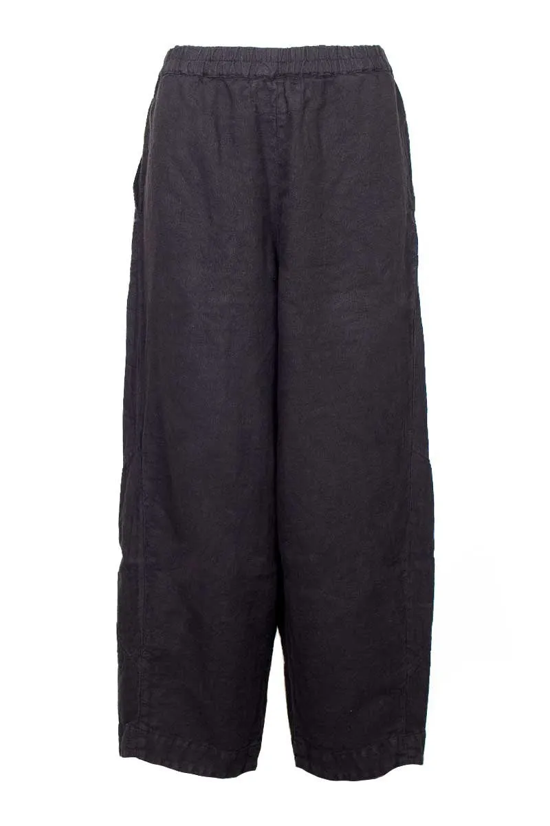 Black Linen 3709 Trousers