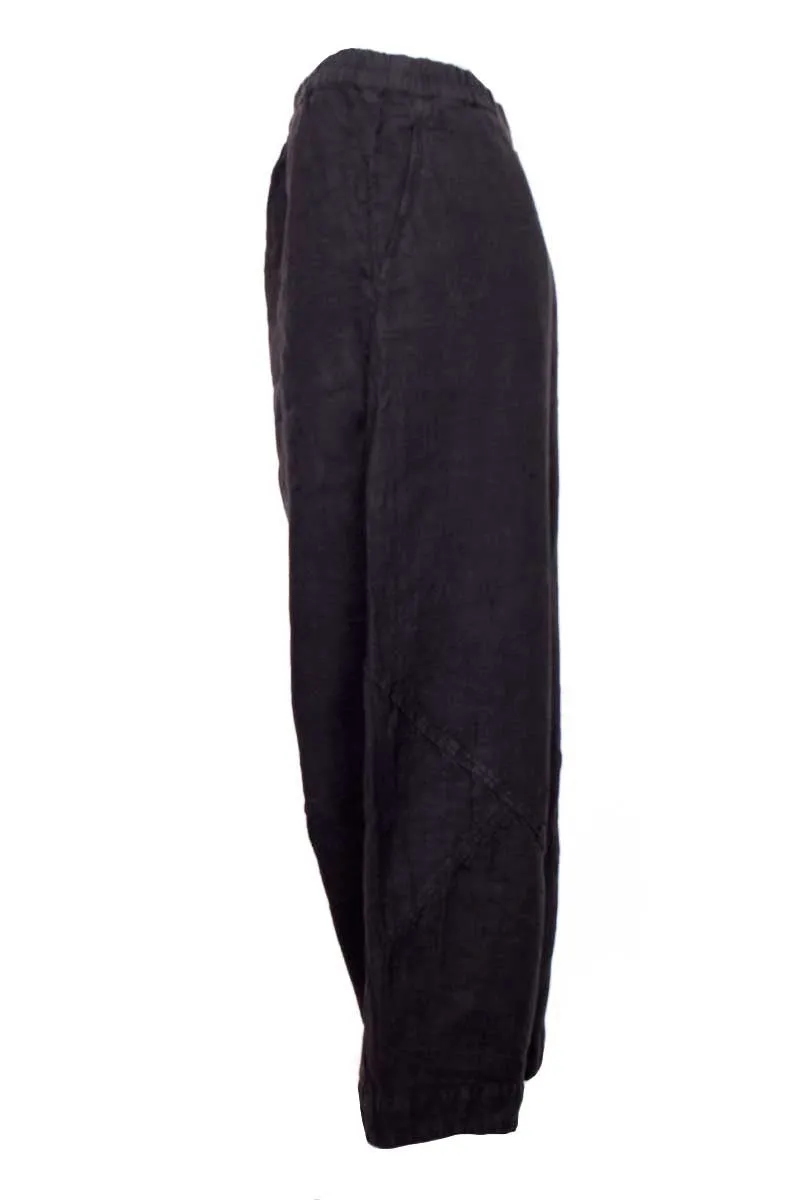 Black Linen 3709 Trousers