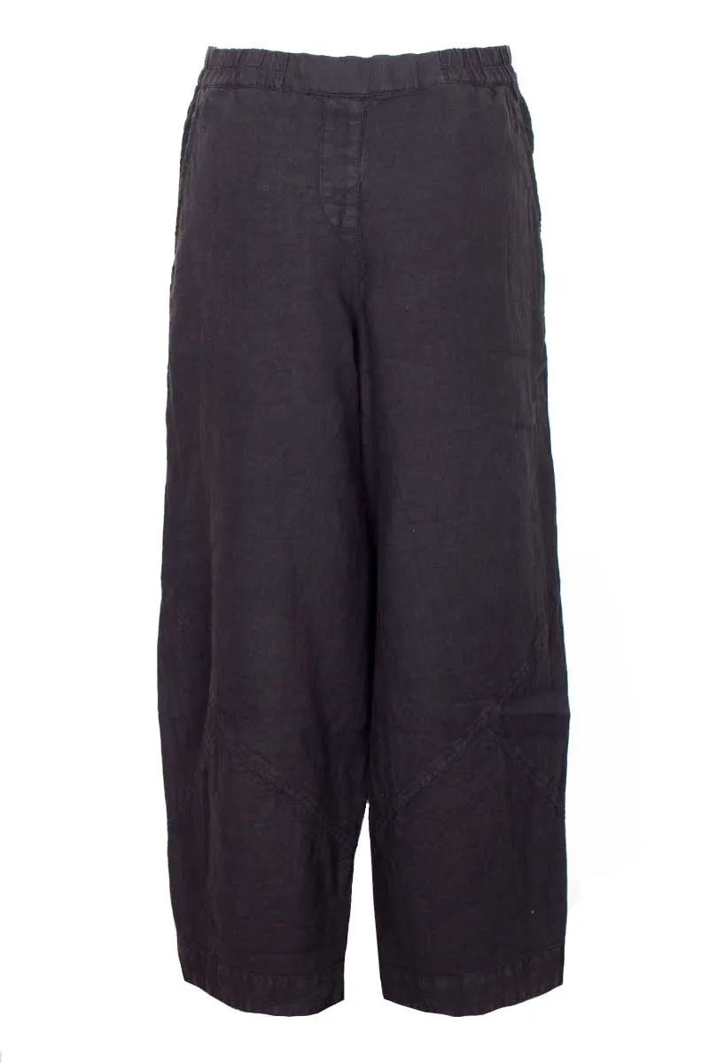 Black Linen 3709 Trousers