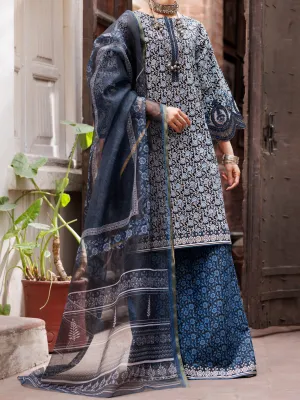 Black Stripe Dobby 3 Piece Unstitched - ALP-3PS-1880