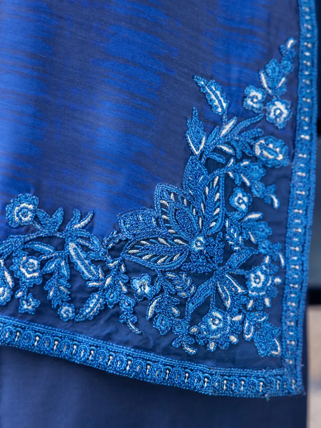 Blue Salsa Silk 3 Piece Unstitched - ALP-3PS-1655