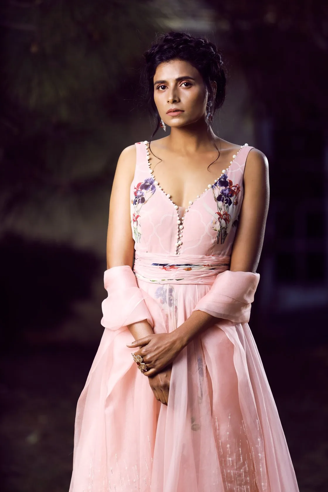 Blush slit anarkali