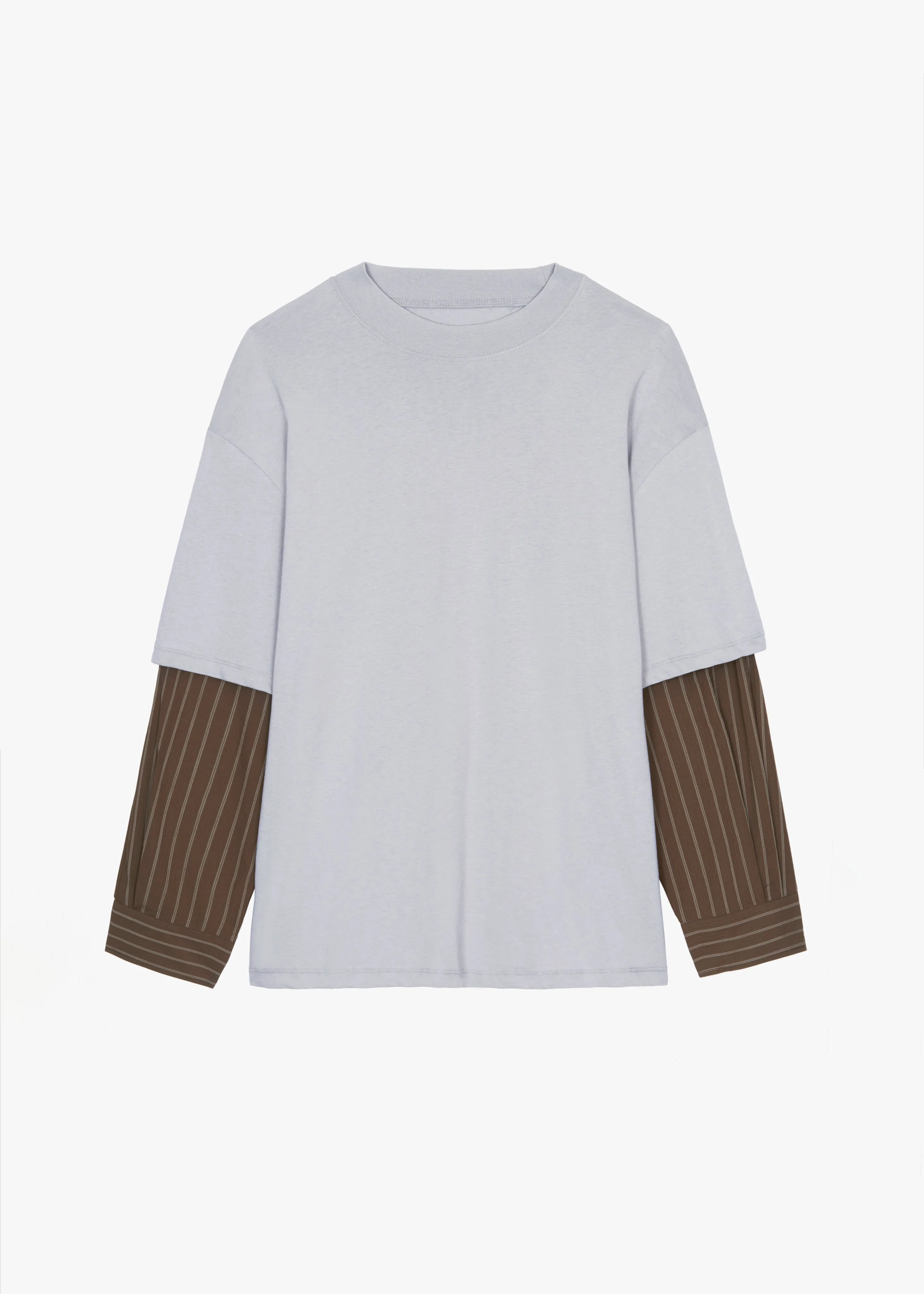 Bryton Layered Tee - Grey/Brown