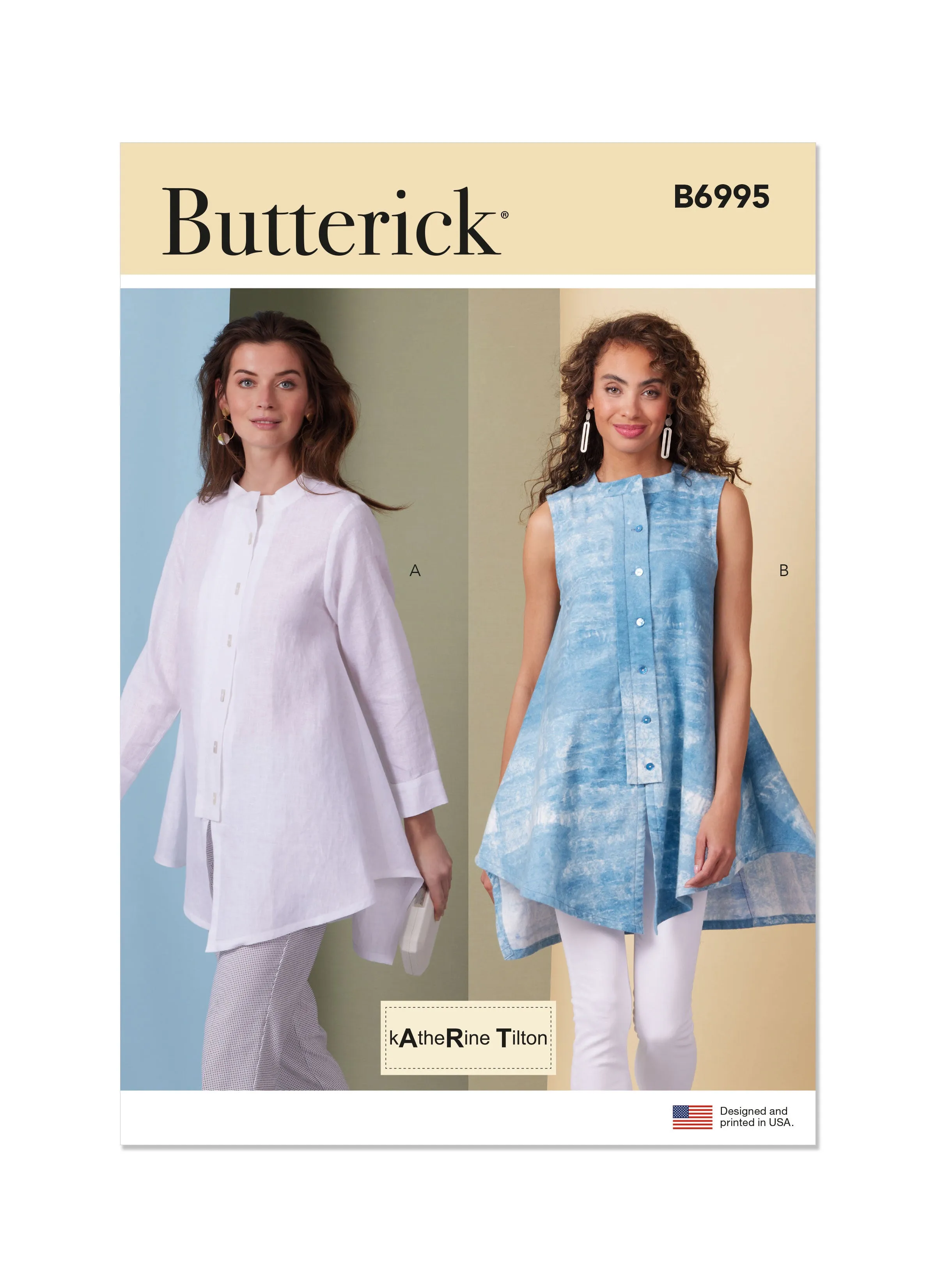 Butterick Sewing Pattern 6995 Tops by Katherine Tilton