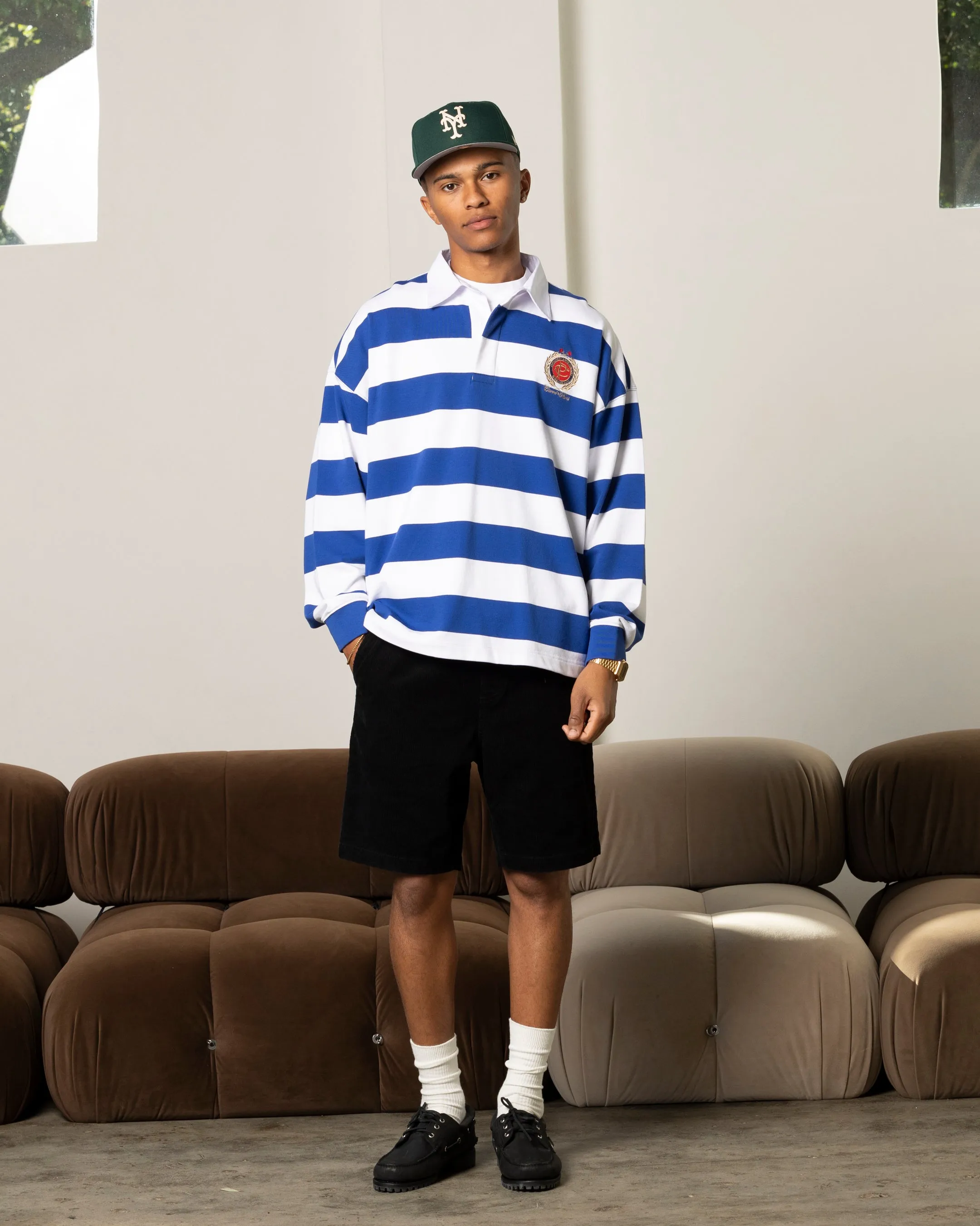 Carre Offside Rugby Polo Shirt Navy/White