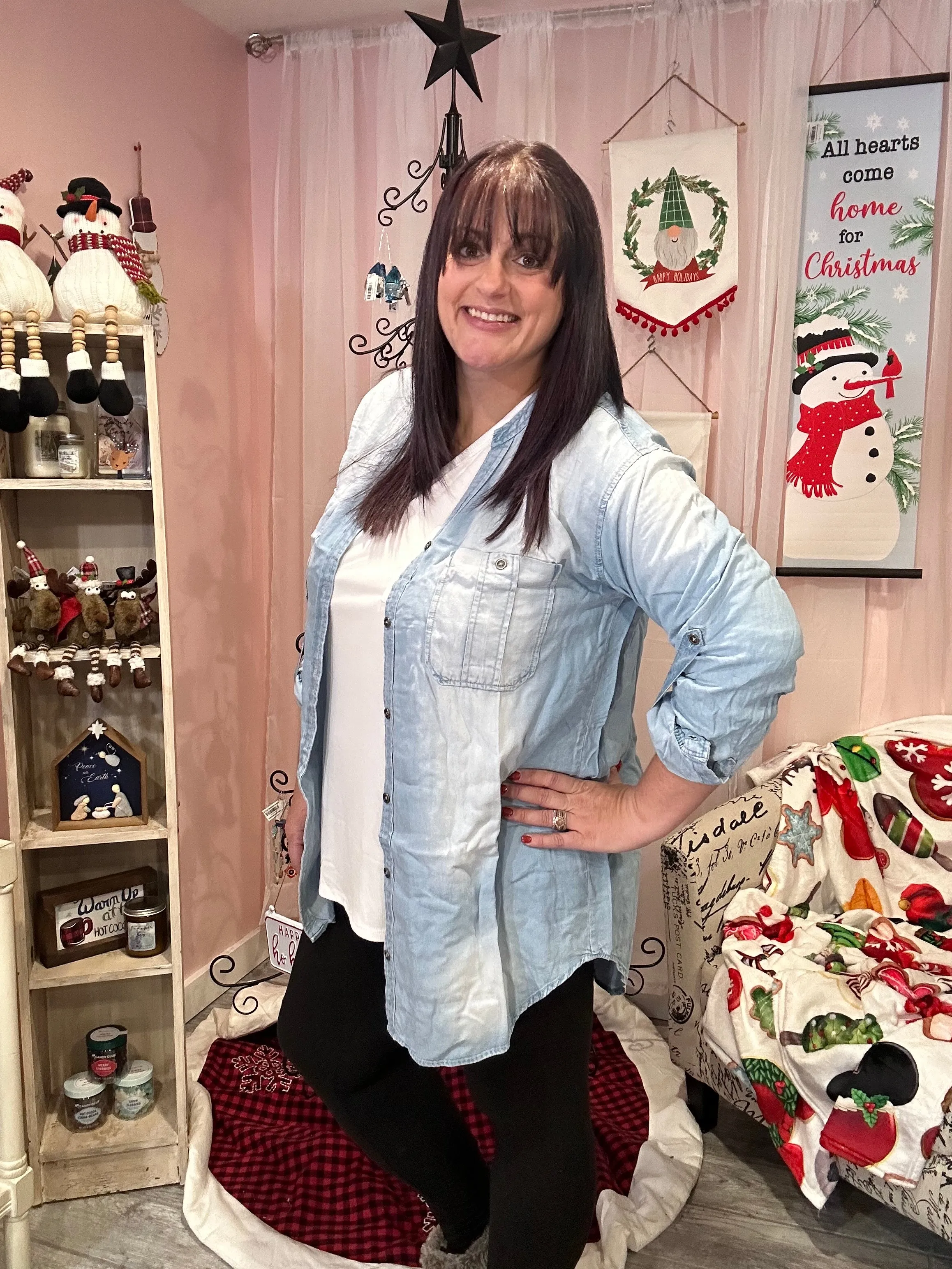 Chambray Longline Shirt