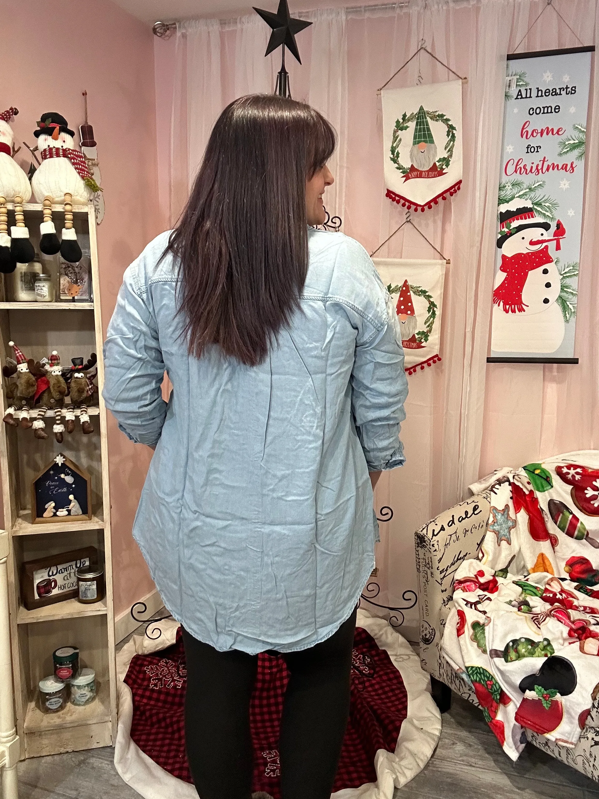 Chambray Longline Shirt