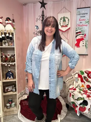Chambray Longline Shirt