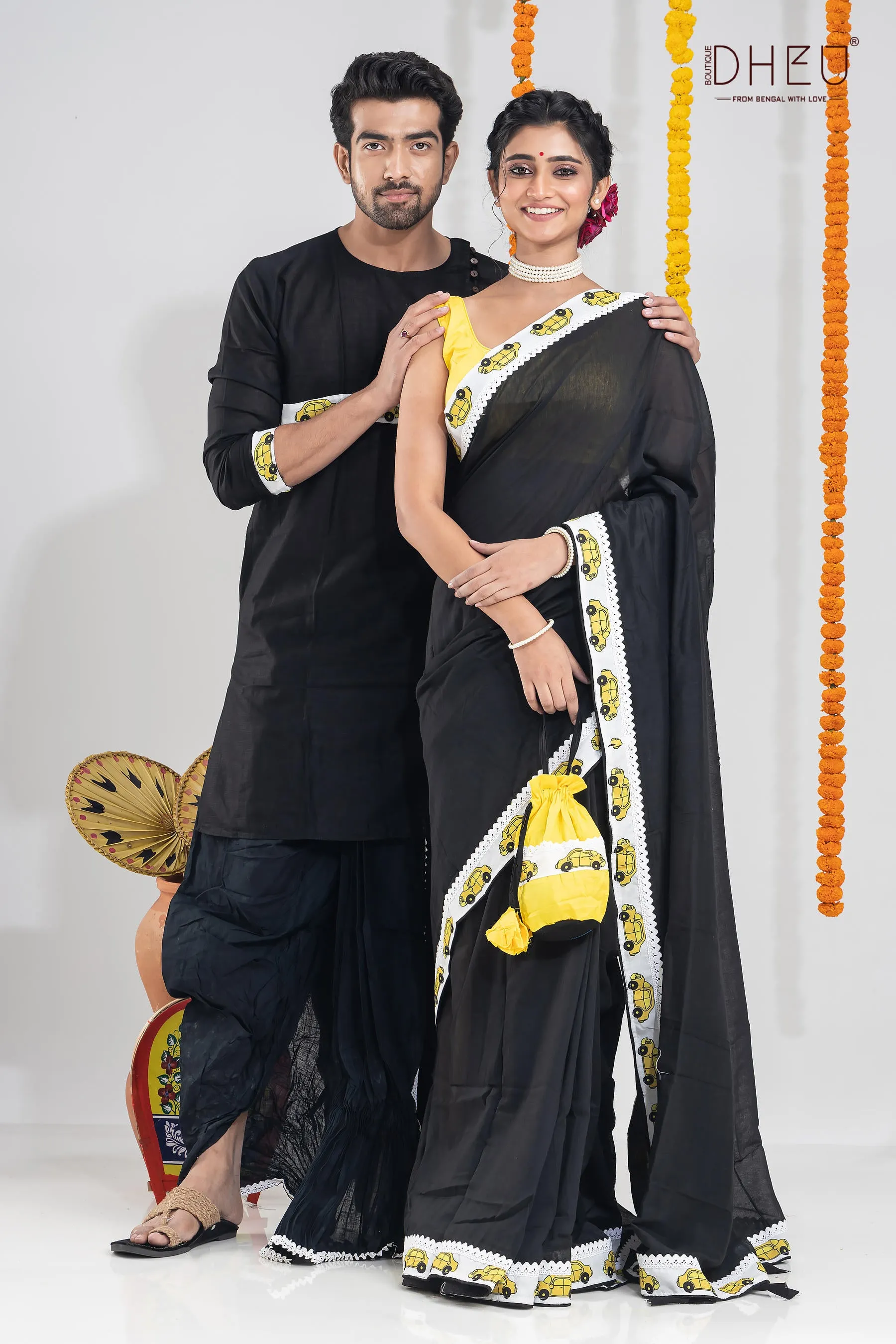 Chupkatha-Kurta-Saree Couple Set
