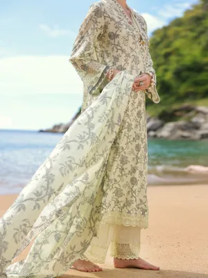 Cream Lawn 3 Piece Unstitched - ALP-3PS-1806