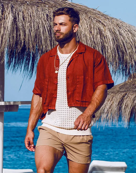 Cropped Linen Shirt
