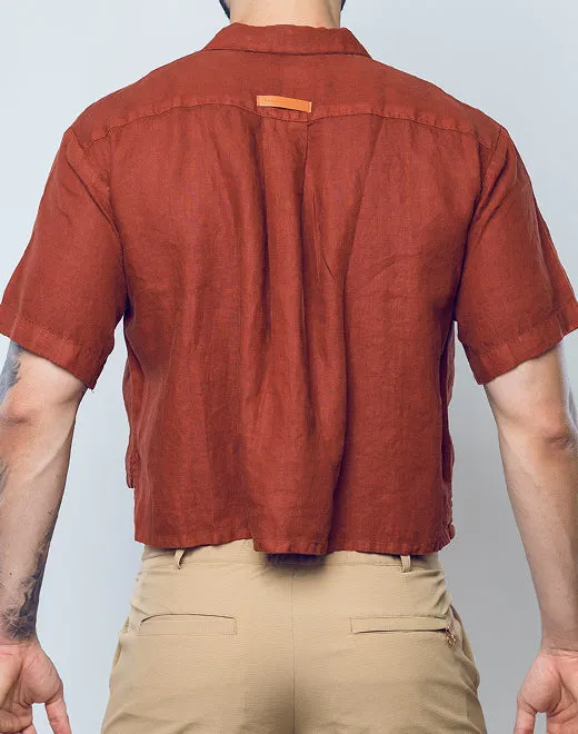 Cropped Linen Shirt