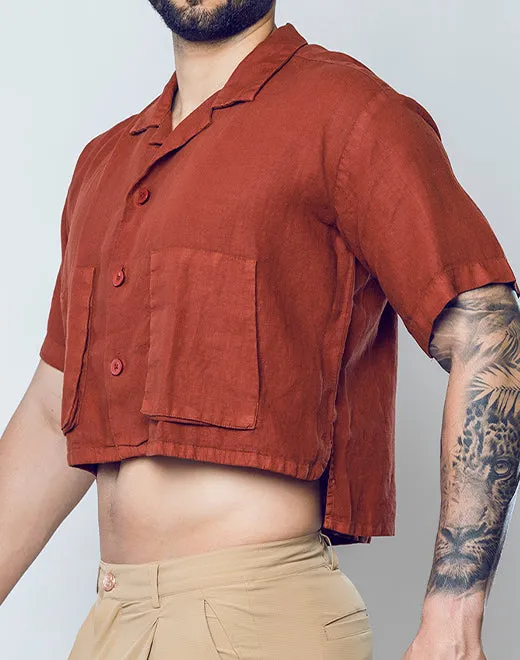 Cropped Linen Shirt