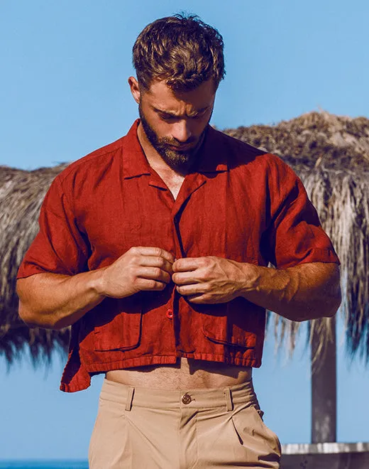 Cropped Linen Shirt