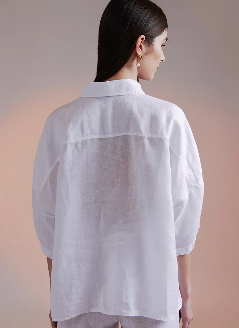 Dario Cropped Wide Short-Sleeve Shirt