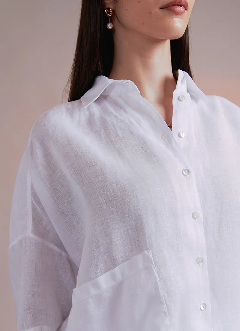 Dario Cropped Wide Short-Sleeve Shirt