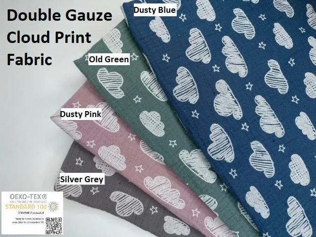 Double Gauze Cloud Print Fabric