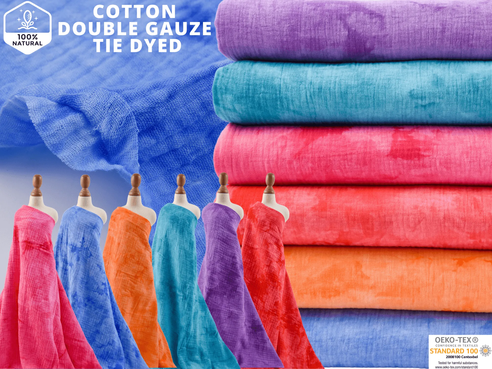 Double Gauze Tie Dye  Fabric - 081679
