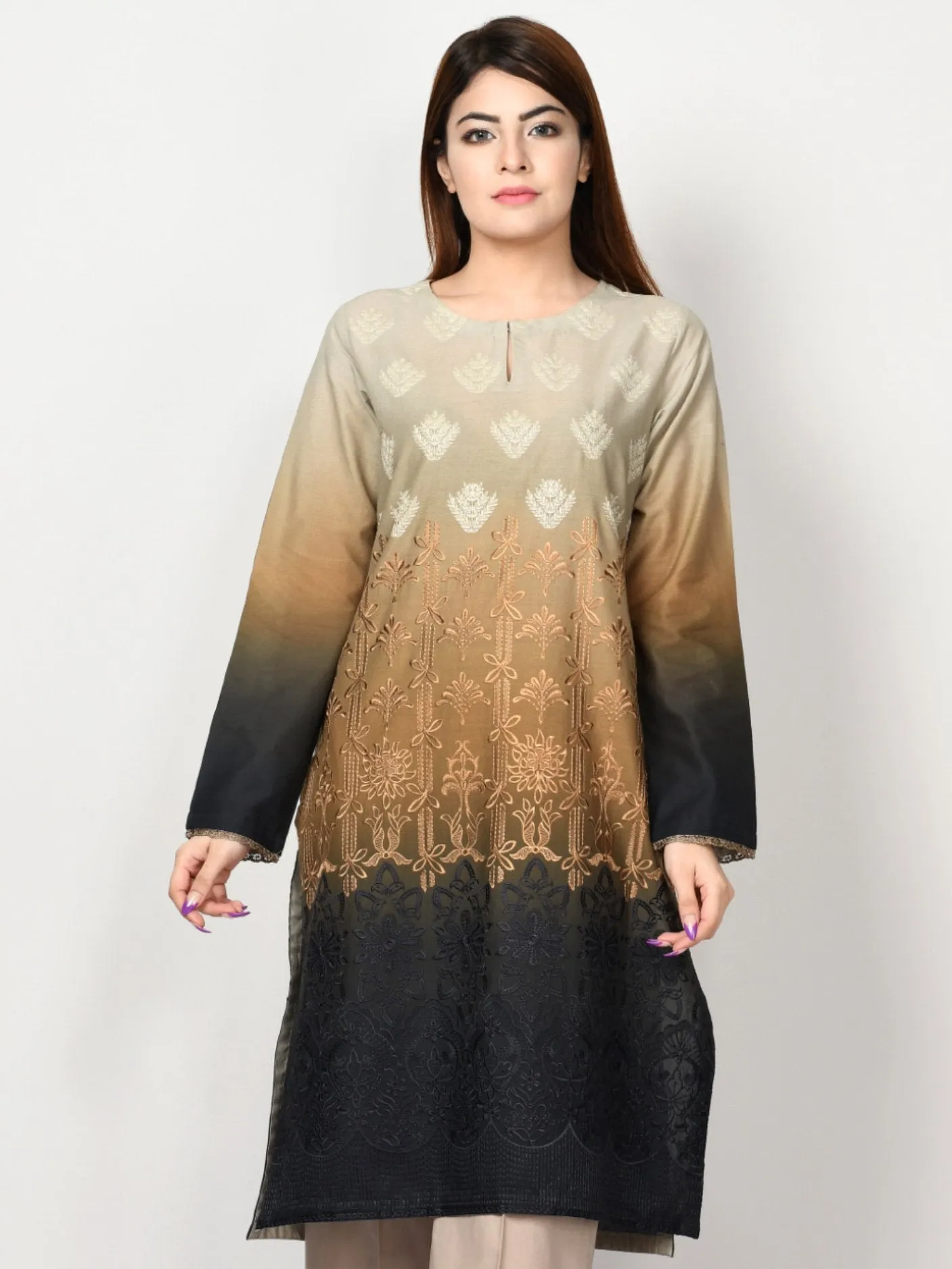 Embroidered Cambric Suit