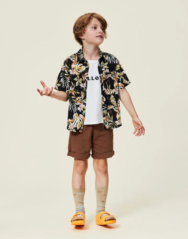 FLOWER FLAMINGO SHIRT