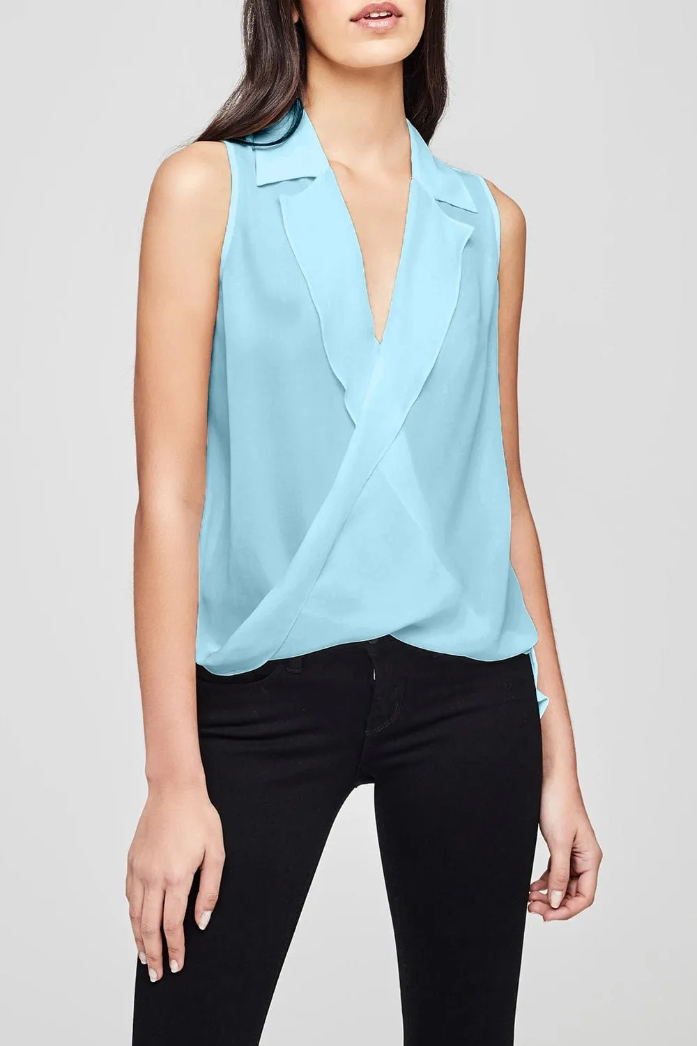 Freja Draped Blouse - Sea