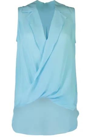 Freja Draped Blouse - Sea