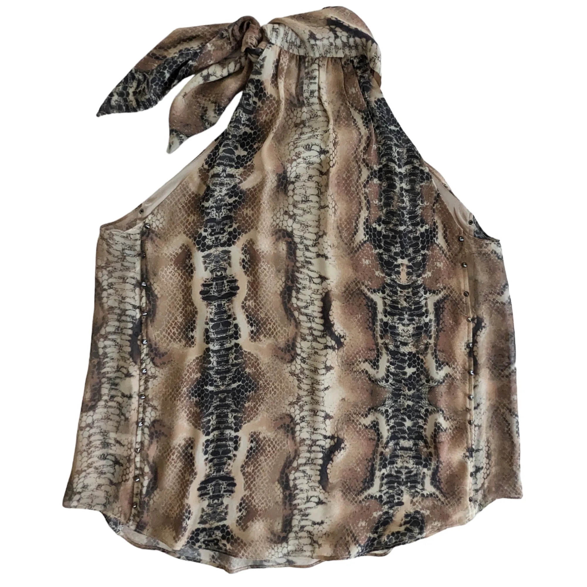 Haute Hippie Hold Up Neck Tie Blouse