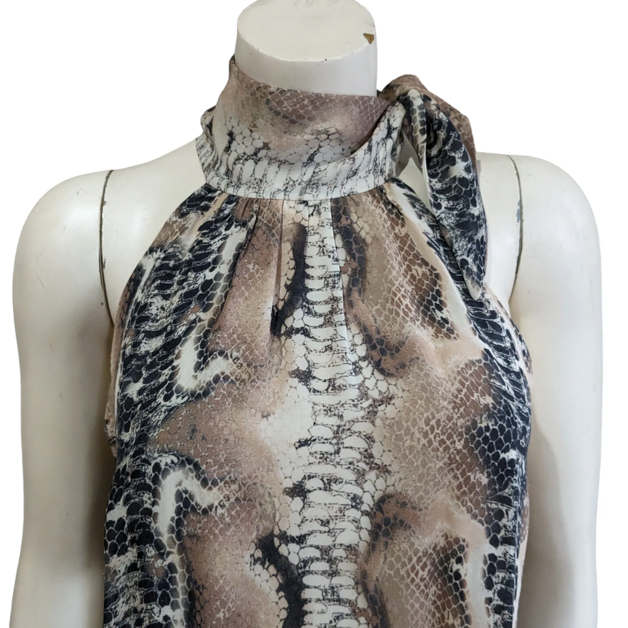 Haute Hippie Hold Up Neck Tie Blouse