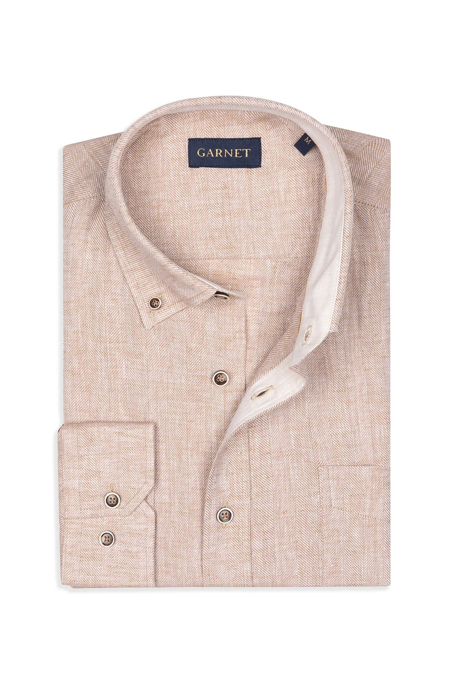 Herringbone Linen Blend Shirt