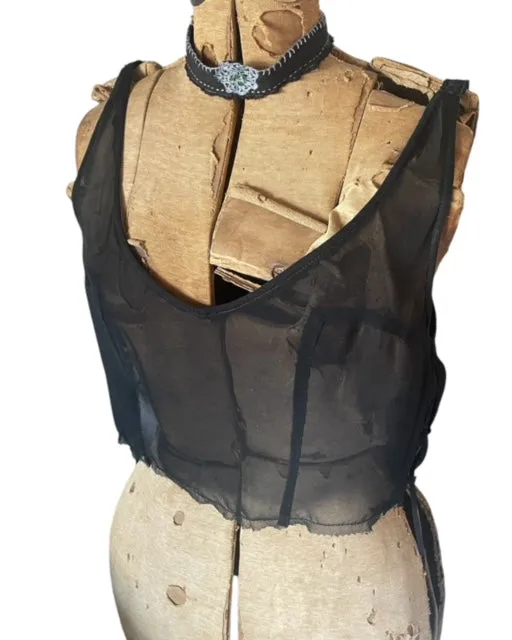 Lace-up Tank Top - Silk