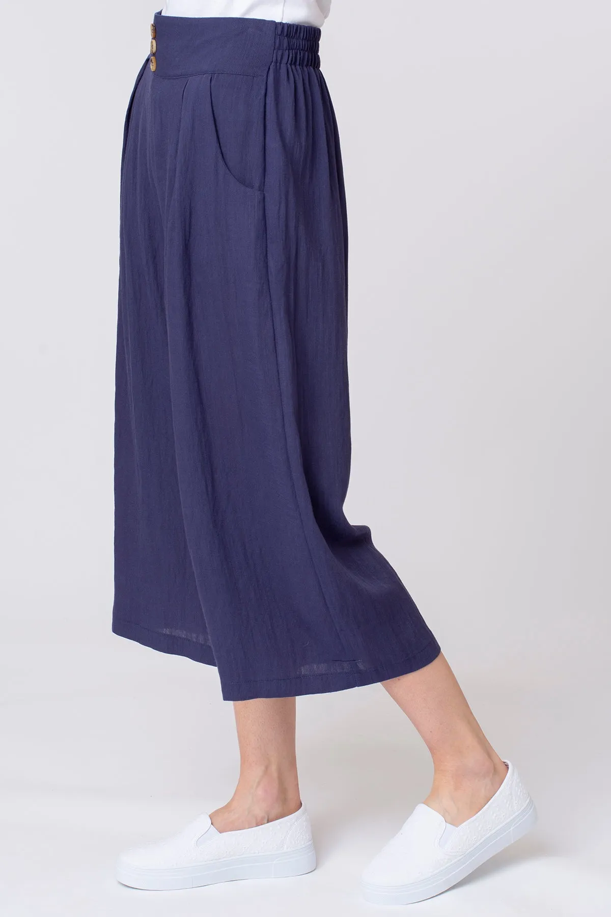 Linen mix culotte