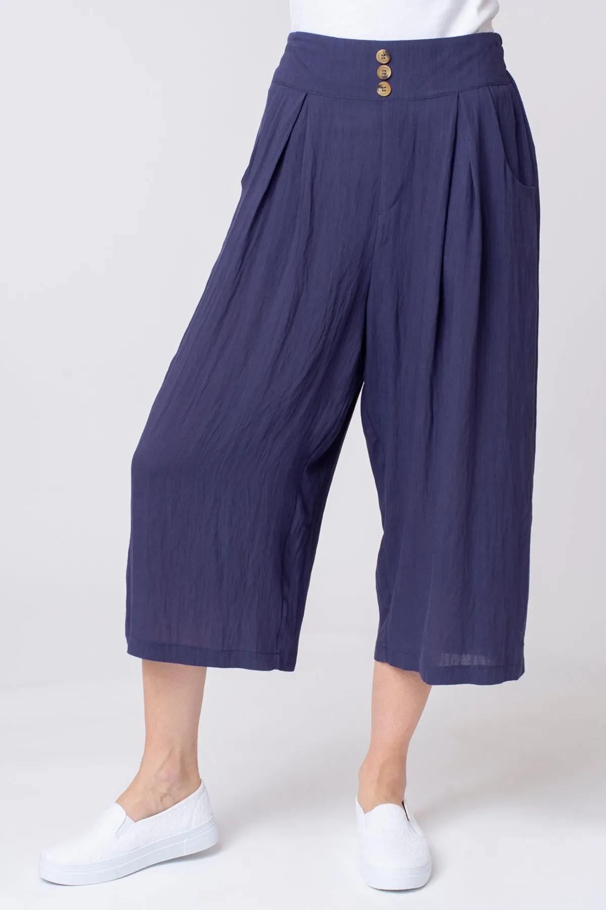 Linen mix culotte