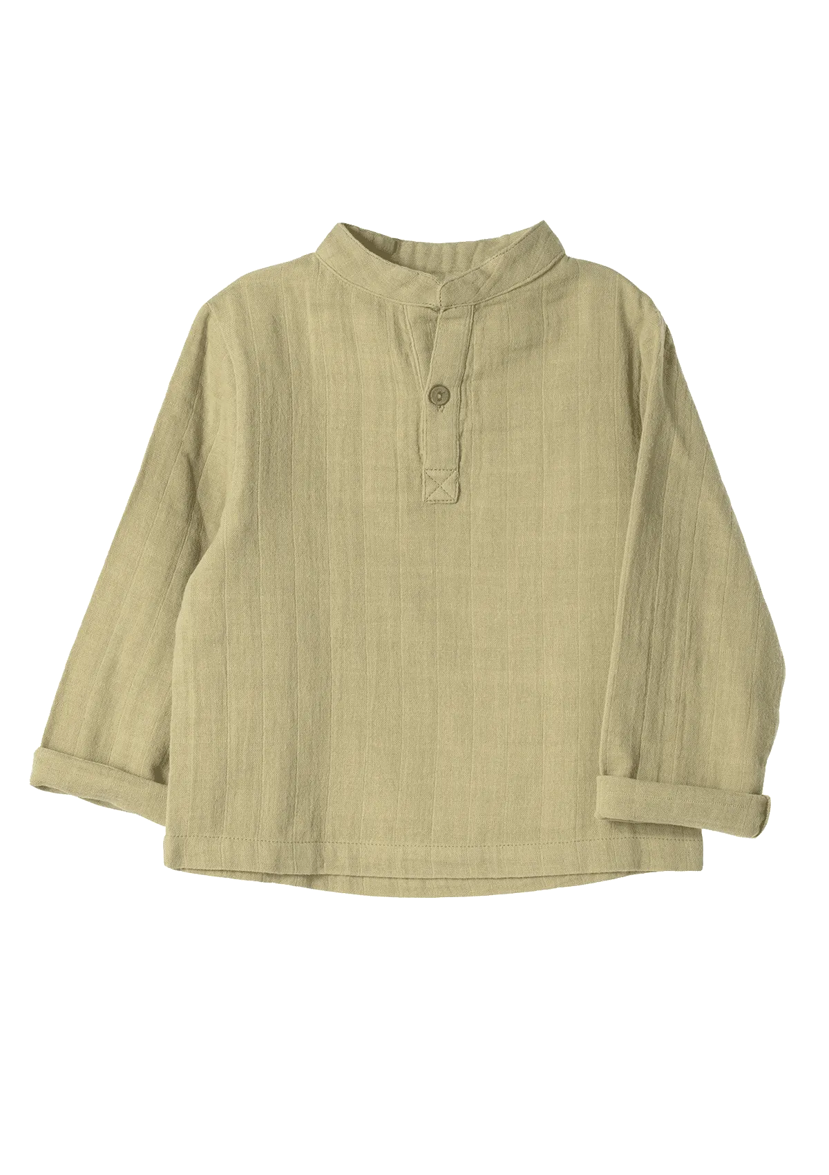 Long sleeve shirt Play of Colors Sage-green organic muslin