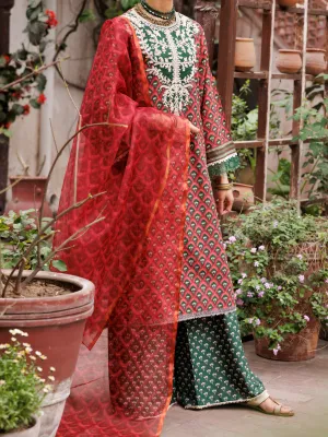 Maroon Cambric 3 Piece Unstitched - ALP-3PS-1877