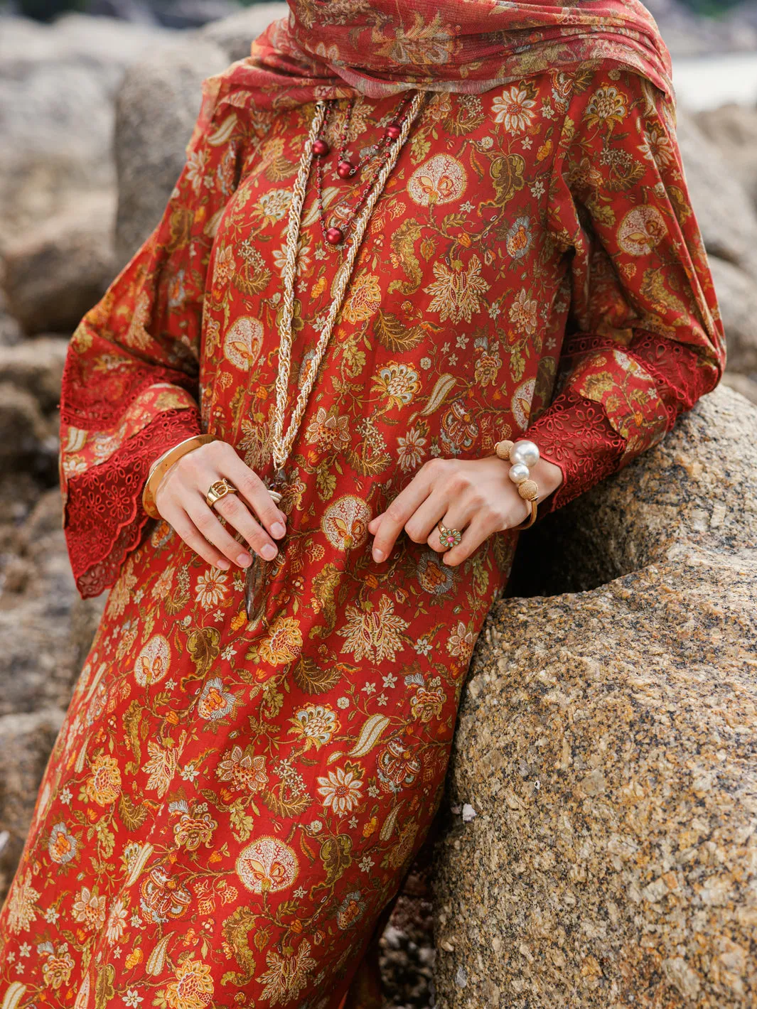 Maroon Lawn 3 Piece Unstitched - ALP-3PS-1807