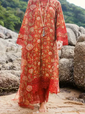 Maroon Lawn 3 Piece Unstitched - ALP-3PS-1807