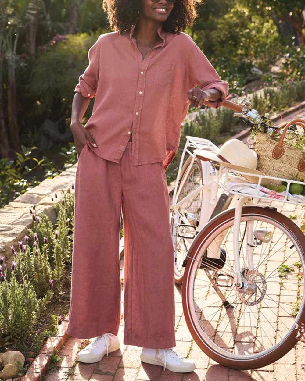 Mauve Linen Tuscany Getaway Set