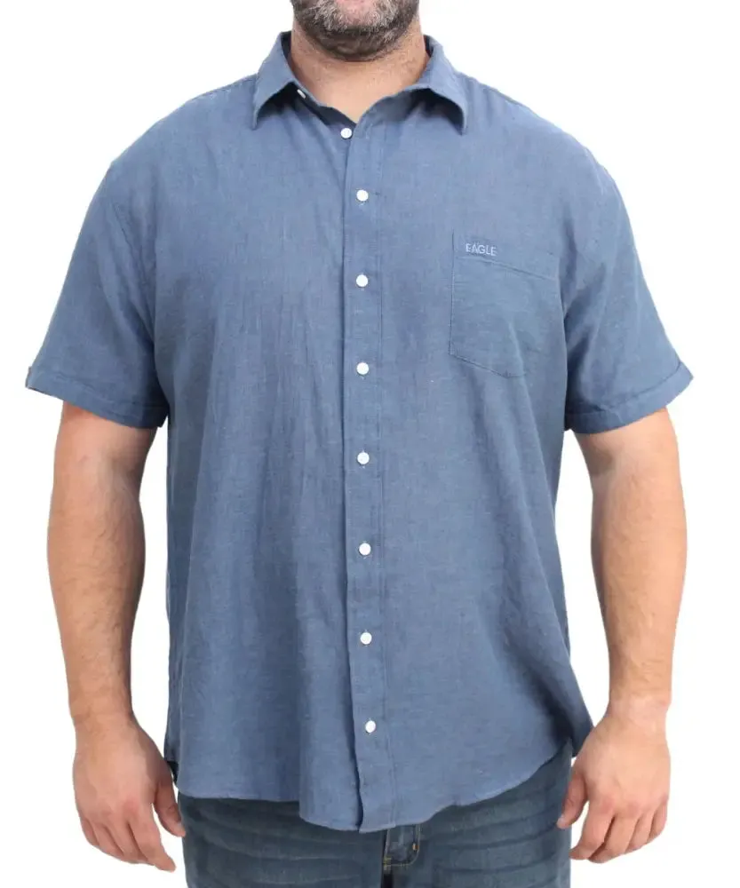 Mens Short Sleeve Linen Shirt
