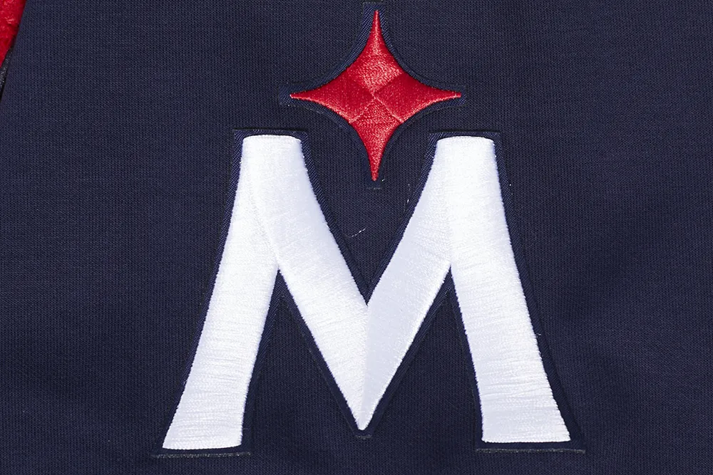 MLB MINNESOTA TWINS CLASSIC MEN'S WARM UP JACKET (MIDNIGHT NAVY/RED)